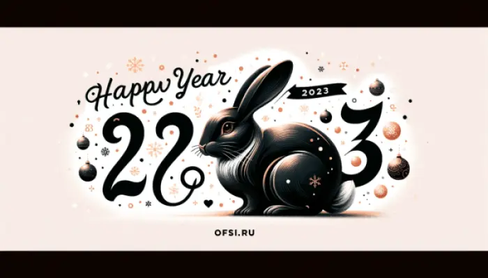 Поздравляем с 2023-м годом Черного Кролика!
