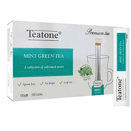 Чай зеленый в стиках Teatone с мятой, 1,8грx100шт