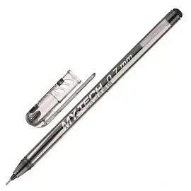Ручка шариковая неавтоматическая Pensan My-Tech черная (толщина линии 0.35 мм)