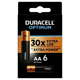 Батарейка AA пальчиковая Duracell Optimum (6 штук в упаковке)
