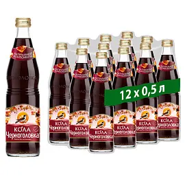 Напиток газированный Черноголовка Кола 0.5 л в стеклянной бутылке (12 штук в упаковке)