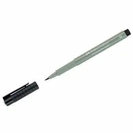 Ручка капиллярная Faber-Castell "Pitt Artist Pen Brush" цвет 172 зеленая земля, пишущий узел "кисть