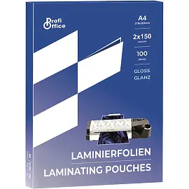 Пленка-пакет для ламинирования ProfiOffice 216x303 мм (А4) 150 мкм глянцевая (100 штук в упаковке)