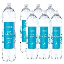 Вода питьевая Деловой Стандарт негазированная 1,5 л (6 штук в упаковке)