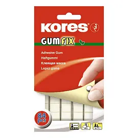 Клейкая масса двусторонняя монтажная Kores Gum Fix полимерная смесь 9 х 11 х 3.2 мм (84 штуки в упаковке)