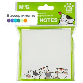 Стикеры M&G So Many Cats 76x76 мм 1 цвет (1 блок на 80 листов)