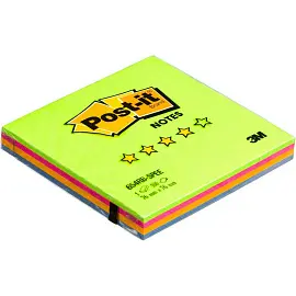 Стикеры Post-it Original Весенняя радуга 76x76 мм неоновые 4 цвета (1 блок на 100 листов)