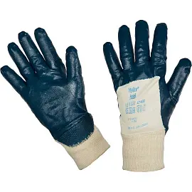 Перчатки защитные Ansell Хайлайт хлопковые с нитрильным покрытием белые/синие (размер 10, XL)