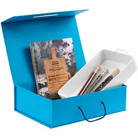 Коробка подарочная Case, подарочная,голубая,35,3х24х10см,картон,1142.44