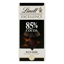 Шоколад LINDT горький содержание какао минимум 85%, 100 гр