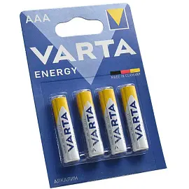 Батарейка AAA мизинчиковая Varta Energy (4 штуки в упаковке, 4103213414)