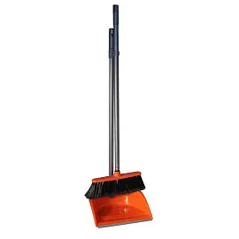 Комплект для уборки Idea Ленивка (щетка для пола и совок-ловушка) оранжевый