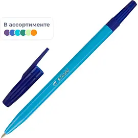Ручка шариковая неавтоматическая Стамм 049 синяя (толщина линии 1 мм)