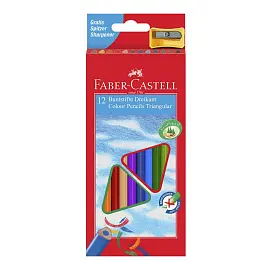 Карандаши цветные Faber-Castell 12 цветов трехгранные с точилкой