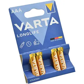 Батарейка AAA мизинчиковая Varta Longlife (4 штуки в упаковке)