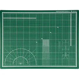 Коврик для резки TOPFORT 3х-слойный А2 (60х45см),2х-сторонний,зеленый