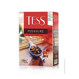 Чай Tess Pleasure черный с шиповником, яблоком и цветочными лепестками 400 г