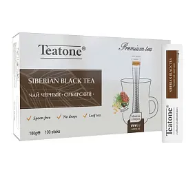 Чай Teatone черный с ароматом кедра и можжевельника 100 стиков