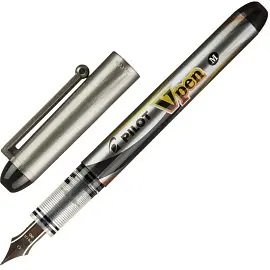 Ручка перьевая одноразовая Pilot SVP-4M V-Pen цвет чернил черный цвет корпуса серый