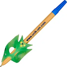 Ручка шариковая неавтоматическая Уник-Ум Самоучка для правшей синяя (толщина линии 0.7 мм)