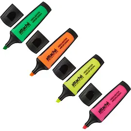 Набор текстовыделителей Attache Selection Neon Dash (толщина линии 1-5 мм, 4 цвета)
