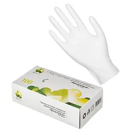 Перчатки одноразовые универсальные виниловые Klever нестерильные неопудренные размер S (6.5-7) белые (50 пар/100 штук в упаковке)