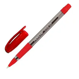 Ручка шариковая неавтоматическая Pensan Sign-up красная (толщина линии 0.7 мм)