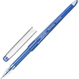 Ручка гелевая неавтоматическая Attache Harmony синяя (толщина линии 0.5 мм)