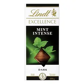 Шоколад LINDT темный с экстрактом мяты, 100 гр