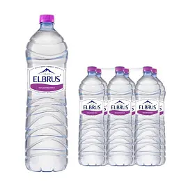 Вода минеральная Эльбрус негазированная 1.5 л (6 штук в упаковке)