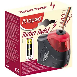Точилка электрическая Maped Turbo Twist черная/красная (26031)