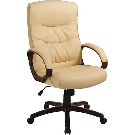 Кресло для руководителя Easy Chair 633 TR бежевое (рециклированная кожа, пластик)