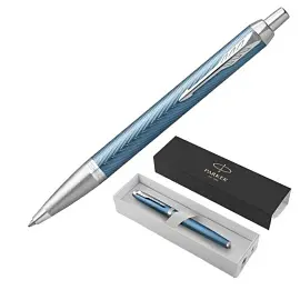 Ручка шариковая Parker IM Premium Blue-Grey цвет чернил синий цвет корпуса серый/синий (артикул производителя 2143645)