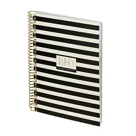 Ежедневник недатированный Bruno Visconti Black&White Cute Diary Полоски картон А5 136 листов комбинированный
