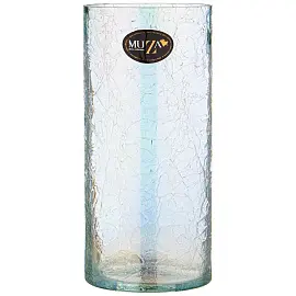 Ваза Cracle white стекло прозрачная высота изделия 25 см