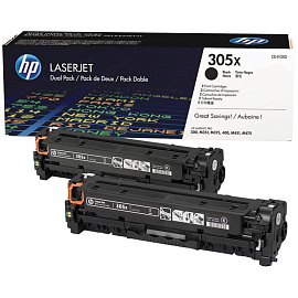 Картридж лазерный HP 305X CE410XD черный оригинальный (двойная упаковка)