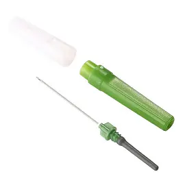 Игла двусторонняя G21 (0.8 x 38 мм) для вакуумного забора крови зеленая (100 штук в упаковке)