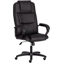 Кресло для руководителя TetChair Bergamo черное (искусственная кожа, пластик)
