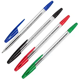 Набор шариковых ручек ErichKrause R-301 Classic Stick 4 цвета (толщина линии 0.5 мм)