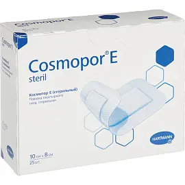 Пластырь-повязка Hartmann Cosmopor E послеоперационная стерильная 10х8 см (25 штук в упаковке)