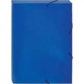 Папка-короб на резинках Attache А4 40 мм пластиковая до 350 листов синяя (толщина обложки 0.45 мм)