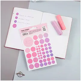 Наклейки бумажные MESHU "Beauty planner pink", 12*18см, 47 наклеек, европодвес