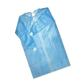 Халат одноразовый хирургический Снаблайн нестерильный рукав-манжета размер XXL голубой (10 штук в упаковке)