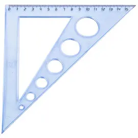 Треугольник №1 School пластиковый (16 см, 90/45/45 градусов)