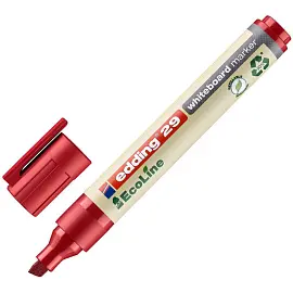 Маркер для белых досок Edding 29/2 Ecoline красный (толщина линии 1-5 мм) скошенный наконечник