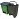 Контейнер-бак мусорный 25 л пластиковый с педалью и крышкой зеленый Фото 2
