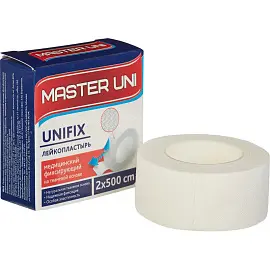 Пластырь фиксирующий Master Uni 2x500 см тканевая основа