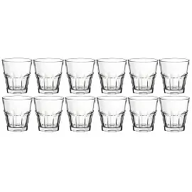 Набор стаканов (рокс) Pasabahce Касабланка стеклянные низкие 265 мл (12 штук в упаковке)