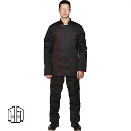 Куртка для пищевого производства у18-КУ мужская черная (размер 56-58, рост 182-188)