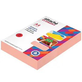 Бумага цветная для печати Attache Economy розовый неон (А4, 70 г/кв.м, 500 листов)